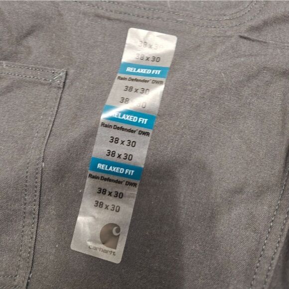 NWT Carhartt Cryder Dungaree Flex Gray Chinos Comfortable Work Pants 38/30 - Picture 8 of 9